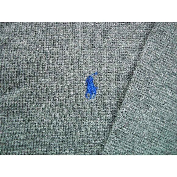 Polo Ralph Lauren Sleep Shirt Mens Large Waffle Knit Thermal Pullover - Picture 3 of 6
